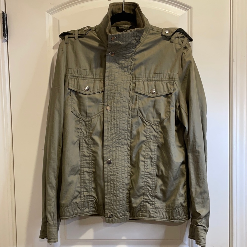 H&M military style jacket (olive green) 38r